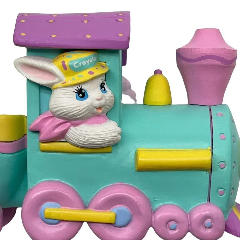 Vtg Hallmark Crayola Bunny Easter Eggspress Express Train Figurine 1993 in Box